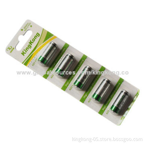 12V A23 Alkaline Batteries with 5-piece Blister Card, CE, RoHS, SGS Marks